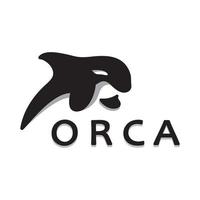 simples orca baleia animal ilustração logotipo criativo projeto, assassino baleia, embaixo da agua animal. logotipo para negócios, identidade e branding,crachá,conservação,ecologia conceito, mar animal proteção, vetor