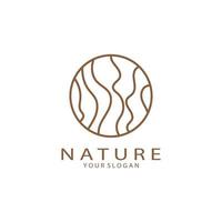 natureza vetor logotipo. com árvores, rios, mares, montanhas, o negócio emblemas, viagem Distintivos, ,ecológico saúde,