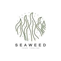 alga vector logo ícone ilustração design.includes frutos do mar, produtos naturais, florista, ecologia, bem-estar, spa.