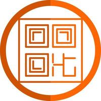 design de ícone vetorial de código qr vetor