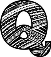 maori mandala Inglês alfabeto cartas vetor