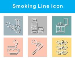 fumar vetor ícone conjunto
