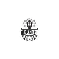 logotipo da lanterna com ilustração da lanterna e usando fundo branco vetor