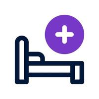 hospital cama ícone para seu local na rede Internet, móvel, apresentação, e logotipo Projeto. vetor