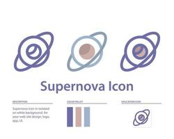 ícone de supernova em isolado no fundo branco. para o design do seu site, logotipo, aplicativo, interface do usuário. ilustração de gráficos vetoriais e curso editável. eps 10. vetor