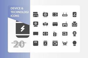 pacote de ícones de dispositivo e tecnologia vetor