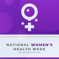 feliz nacional mulheres saúde semana celebração vetor Projeto ilustração para fundo, poster, bandeira, anúncio, cumprimento cartão
