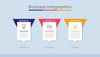 gráfico de processo de visualização de dados de negócios de infográficos de linha do tempo. gráfico de diagrama abstrato com etapas, opções vetor