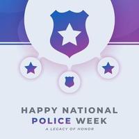feliz nacional polícia semana celebração vetor Projeto ilustração para fundo, poster, bandeira, anúncio, cumprimento cartão