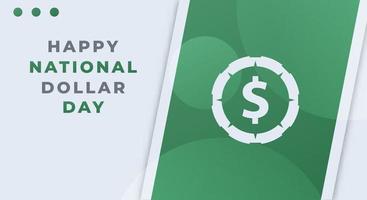 feliz dia nacional do dólar ilustração de design de vetor de celebração de agosto. modelo para plano de fundo, cartaz, banner, publicidade, cartão ou elemento de design de impressão