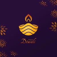 feliz diwali luxo cumprimento cartão para Índia festival do luzes feriado convite modelo vetor