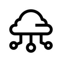 nuvem hospedagem ícone para seu local na rede Internet, móvel, apresentação, e logotipo Projeto. vetor
