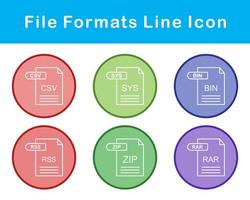 Arquivo formatos vetor ícone conjunto