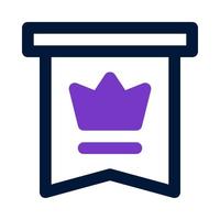 coroa crachá ícone para seu local na rede Internet, móvel, apresentação, e logotipo Projeto. vetor