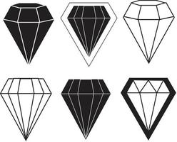 vetor diamante formas coleção livre vetor