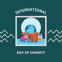 internacional dia do caridade, simples internacional dia do caridade vetor