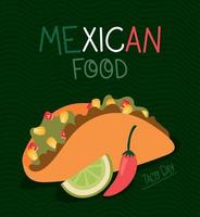 cartaz de comida mexicana vetor