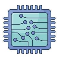 azul microchip Projeto vetor