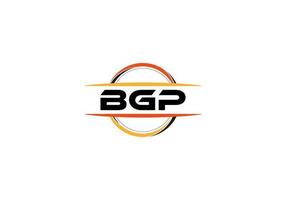 bgp carta realeza elipse forma logotipo. bgp escova arte logotipo. bgp logotipo para uma empresa, negócios, e comercial usar. vetor