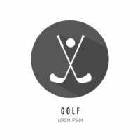 golfe ícone dentro plano. logotipo para negócios. estoque vetor. vetor