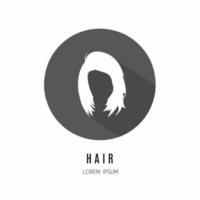 cabelo ícone dentro plano. logotipo para negócios. estoque vetor. vetor