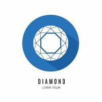 diamante ícone dentro plano. logotipo para negócios. estoque vetor. vetor