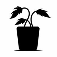 botânico tropical ícone ilustração com sombra. estoque vetor. vetor