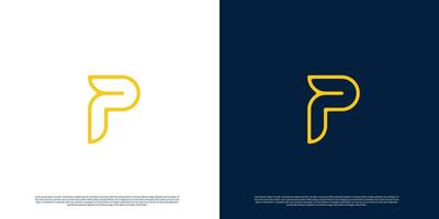 carta p logotipo Projeto ilustração. letras tipografia Fonte casual na moda à moda criativo marca p alfabeto. adequado para o negócio ícones. vetor