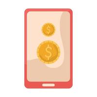 Smartphone e pagar conectados vetor