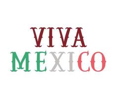 letras do Viva México vetor