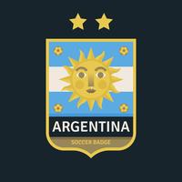 Emblemas do futebol da copa do mundo de Argentina vetor