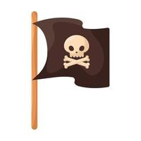 desenho de bandeira pirata vetor