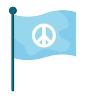 bandeira com Paz símbolo vetor