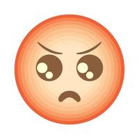 emoji vermelho com raiva vetor
