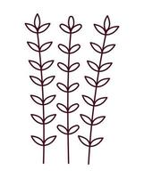 plantas minimalista tatuagem vetor