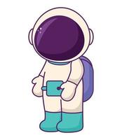 desenho de astronauta fofo vetor