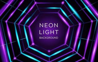 fundo geométrico de luz de néon vetor