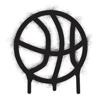 basquetebol ícone com Preto spray pintura vetor