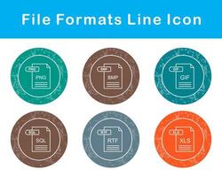 Arquivo formatos vetor ícone conjunto