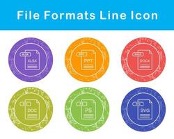 Arquivo formatos vetor ícone conjunto