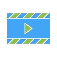 vídeo e animação único vetor ícone