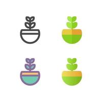 pacote de ícones de plantas isolado no fundo branco. para o design do seu site, logotipo, aplicativo, interface do usuário. ilustração de gráficos vetoriais e curso editável. eps 10. vetor