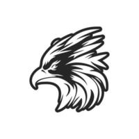 Águia logotipo apresentando Preto e branco vetor gráficos