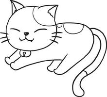 gato animal desenho animado rabisco kawaii animê coloração página fofa ilustração desenhando grampo arte personagem chibi mangá quadrinho vetor
