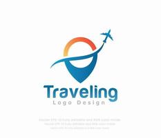 viagem logotipo, aeronave logotipo ou viajando logotipo vetor