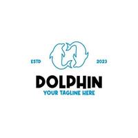 vetor golfinho logotipo Projeto ilustração idéia