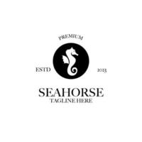 plano cavalo marinho logotipo Projeto vetor ilustração idéia
