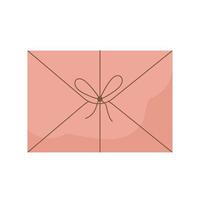 Rosa carta envelope vetor