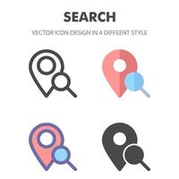 ícone de pesquisa. para o design do seu site, logotipo, aplicativo, interface do usuário. ilustração de gráficos vetoriais e curso editável. eps 10. vetor