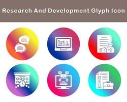 pesquisa e desenvolvimento vetor ícone conjunto